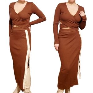 Petite Studio Daria Skirt and Bonnie Top Cinnamon Set